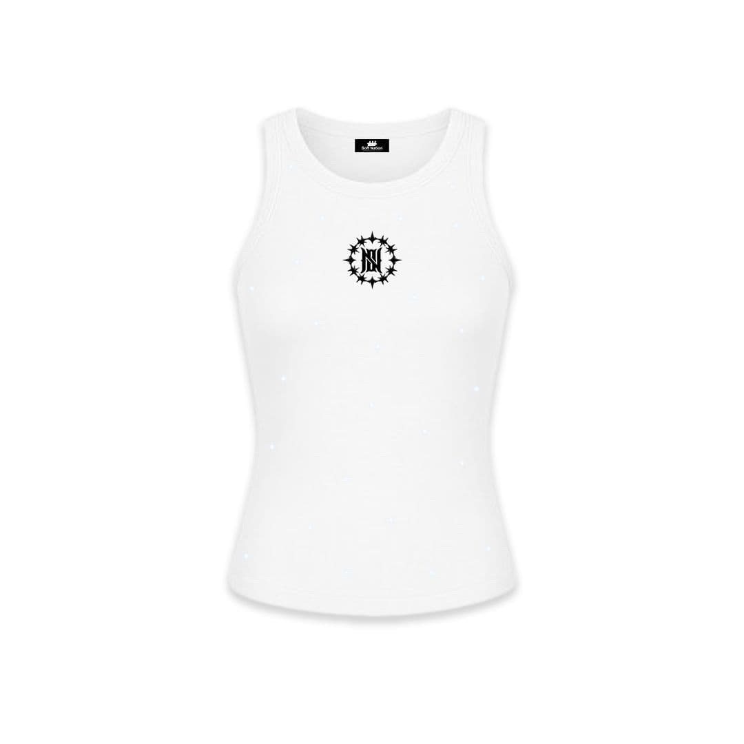 Softnations White Star Tank Top